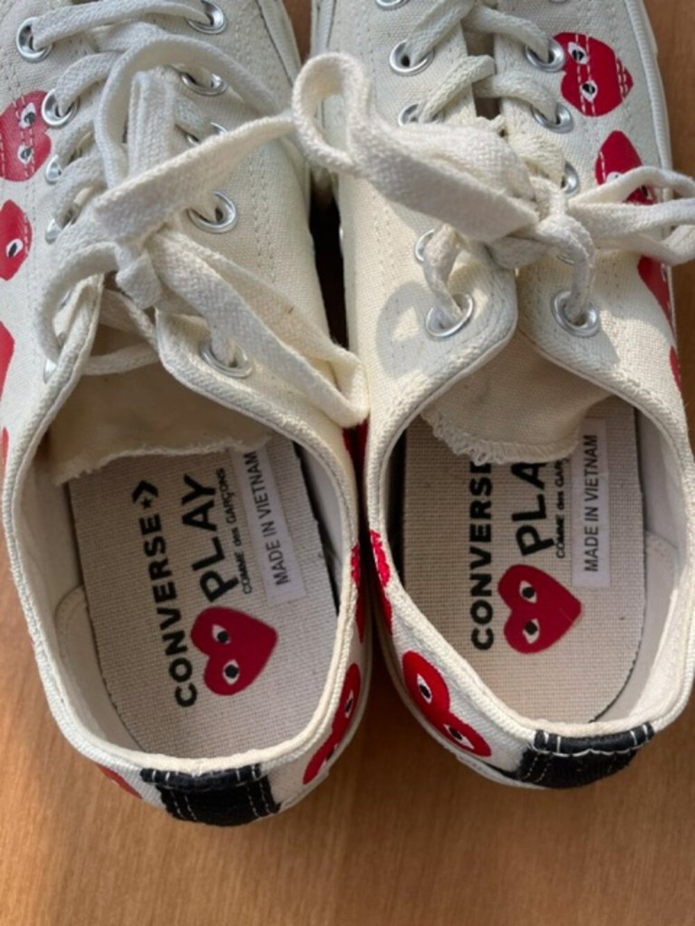 Converse x Comme des Garcons PLAY 70 Low Multi Heart - White/Red Men 7 WMN 9 - Picture 2 of 8